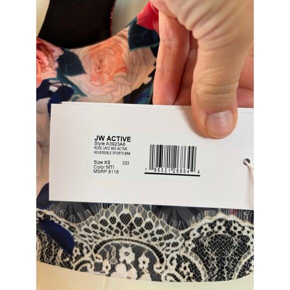 Johnny Was Bee Active Reversible Sports Bra Boho Chic XS NWT Floral - Picture 6 of 6